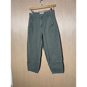 Everlane Womens Size 4 Cropped Organic Cotton Blend Green Casual Pants